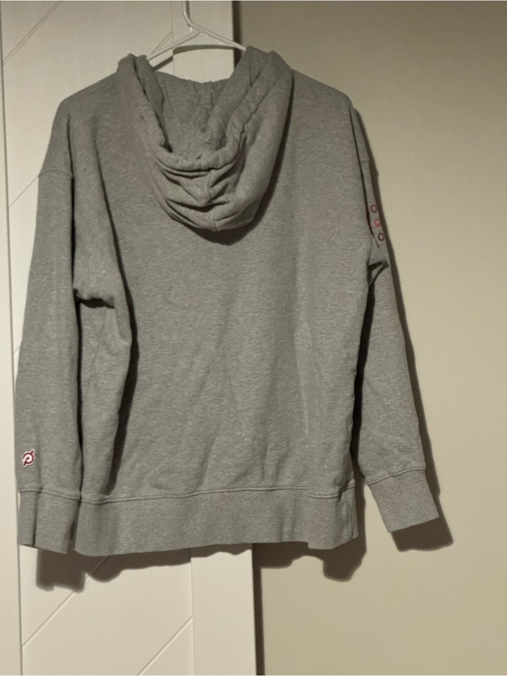 Peloton Gray Half Zip Hoodie Sweatshirt Logo Pullover Women’s Medium - Picture 9 of 9